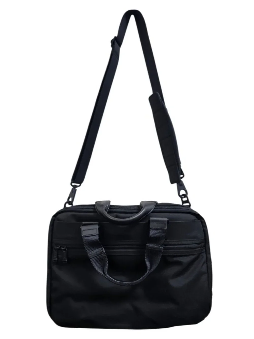 TUMI Black Ballistic Nylon Business Briefcase Laptop Bag Shoulder Strap